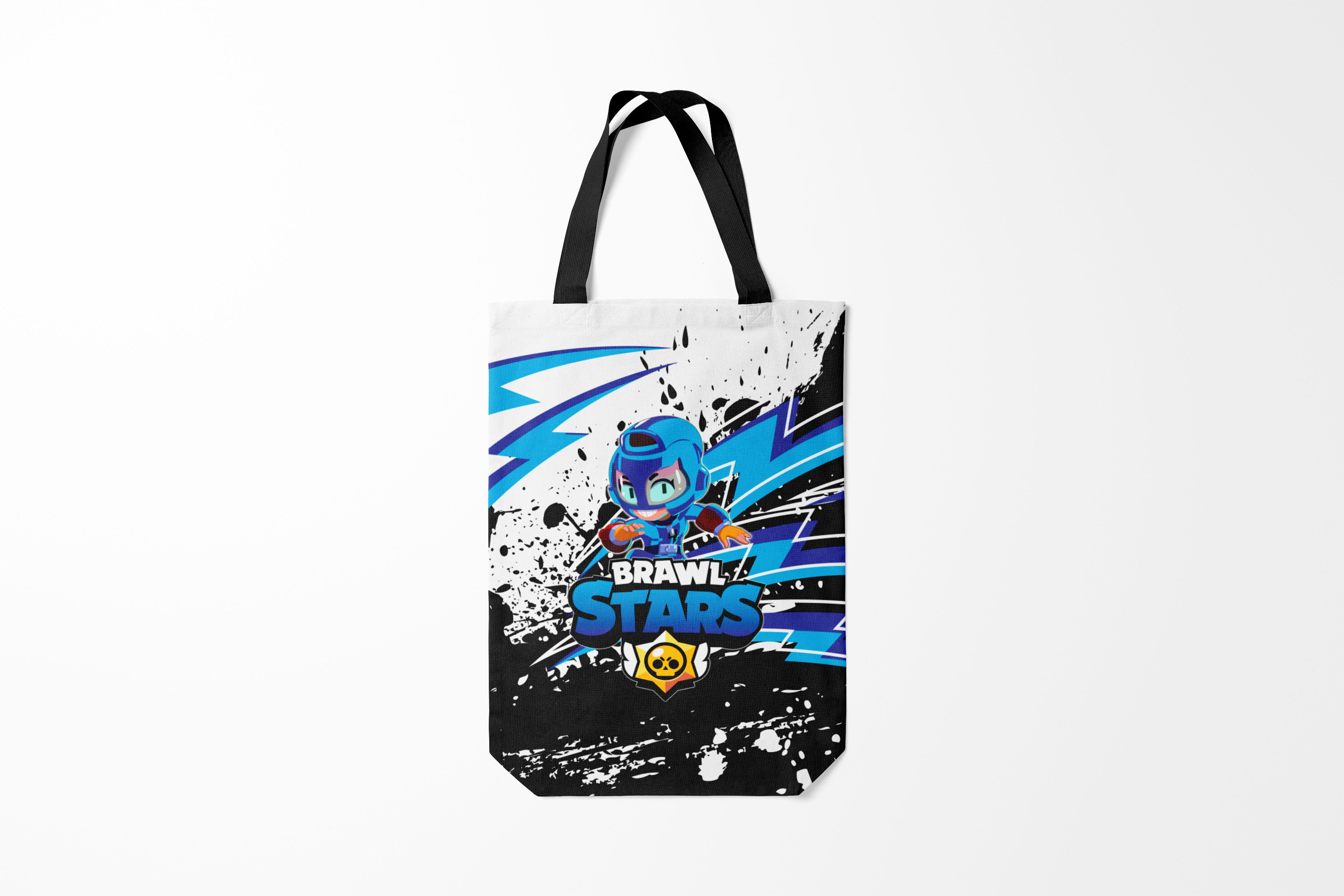 

Сумка шoппер унисекс Burnettie Brawl Stars LEON., черный; голубой, Brawl Stars LEON.