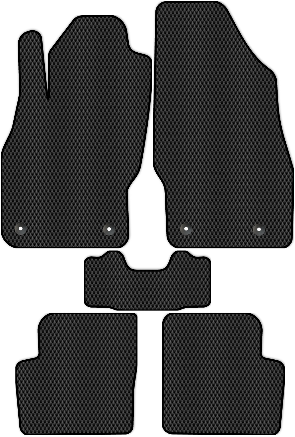 фото Коврики allmone "ева/эва/eva" для opel corsa iv (s07 d) (2006 - 2014) черн 5 шт. опель кор