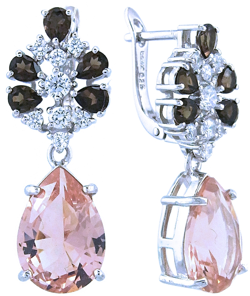

Серьги из серебра с раухтопазом Balex Jewellery 2405937728, 2405937728