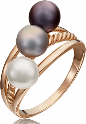 

Кольцо из золота р. 19 PLATINA jewelry 01-5331-01-301-1110-31, жемчуг культивированный, 01-5331-01-301-1110-31