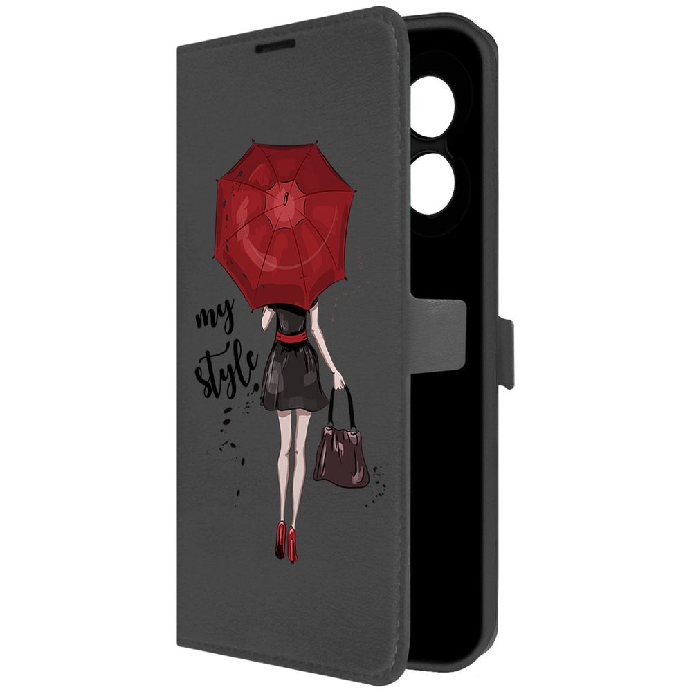 

Чехол-книжка Krutoff Eco Book для Oppo A18 Мой стиль (черный)