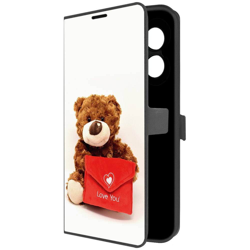 

Чехол-книжка Krutoff Eco Book для Oppo A18 Медвежонок тебя любит (черный)