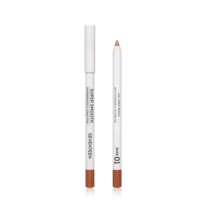 Карандаш для губ SEVENTEEN Super Smooth Waterproof Lip Liner, №01 Натуральный беж, 1,2 г карандаш для губ seventeen super smooth waterproof lip liner 10 томат 1 2 г