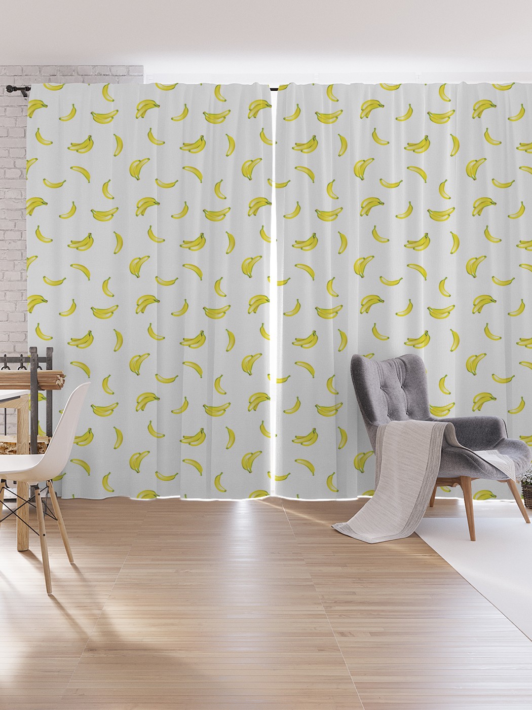 

Шторы под лён JoyArty "Гроздья бананов", серия Oxford DeLux, 340х265 см, Гроздья бананов