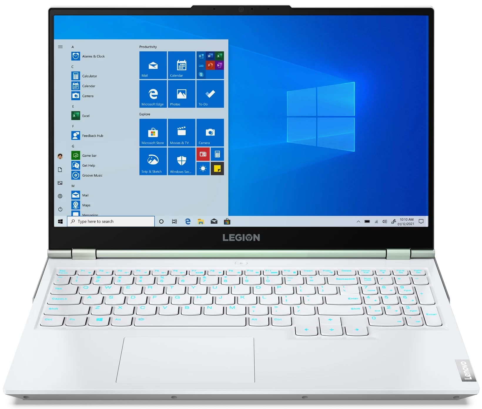 фото Игровой ноутбук lenovo legion 5 gen 6 white (82nw001hru)