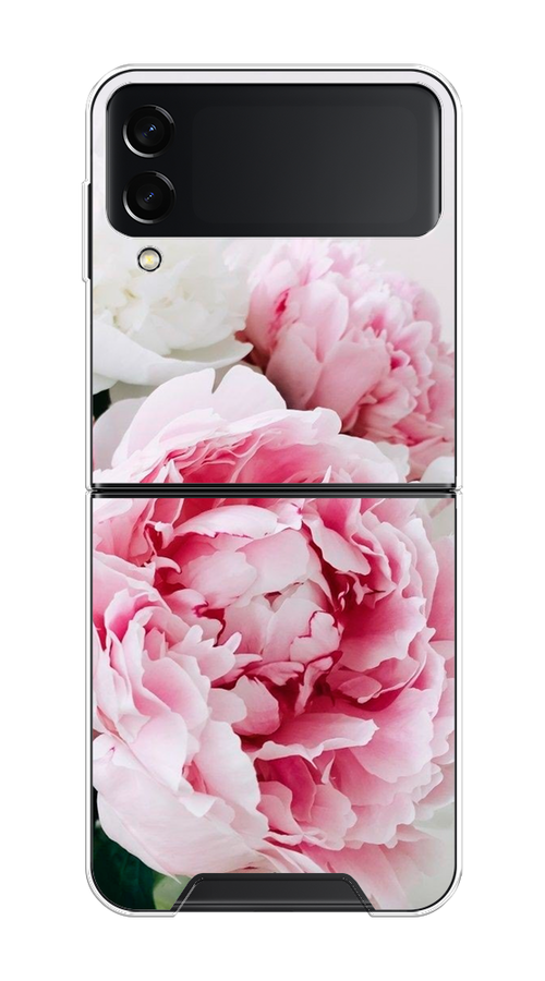 

Чехол на Samsung Galaxy Z Flip 3 "Розовые и белые пионы", Розовый;белый, 2103750-2