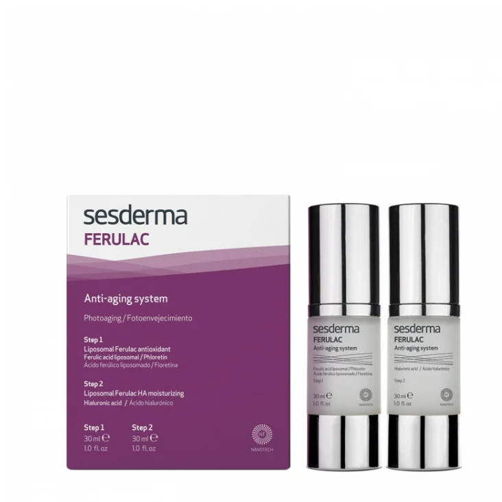 Сыворотка для лица Sesderma Liposomal Ferulac Anti-Aging System 30 мл + 30 мл сыворотка для лица enough secret с комплексом растительных экстрактов 30 мл