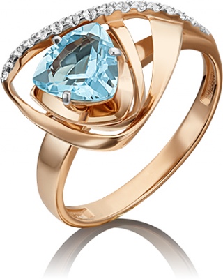 

Кольцо из золота р. 17 PLATINA jewelry 01-5311-00-201-1110-57, топаз, 01-5311-00-201-1110-57