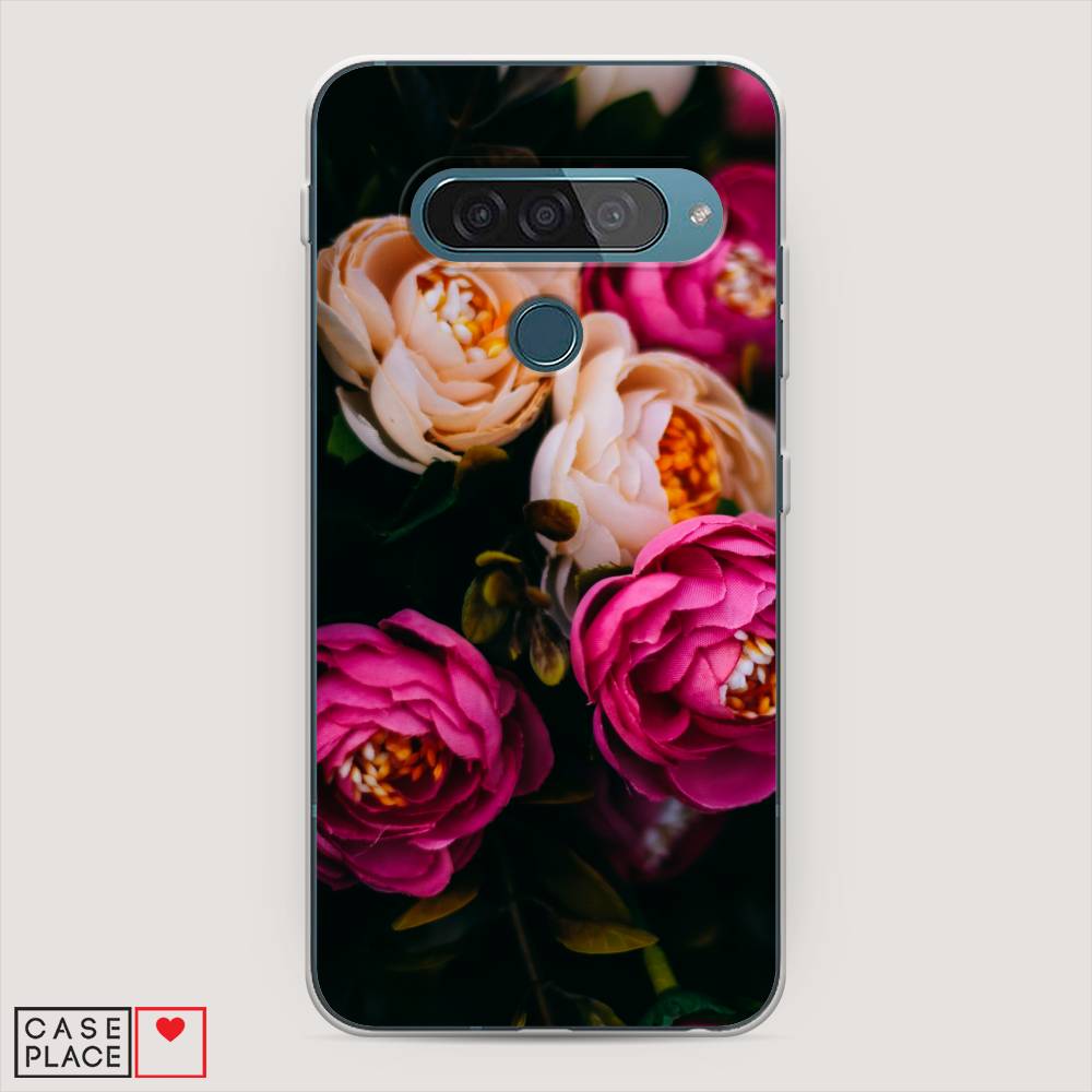 

Чехол Awog "Розовые пионы на черном" для LG G8s ThinQ, 84050-8