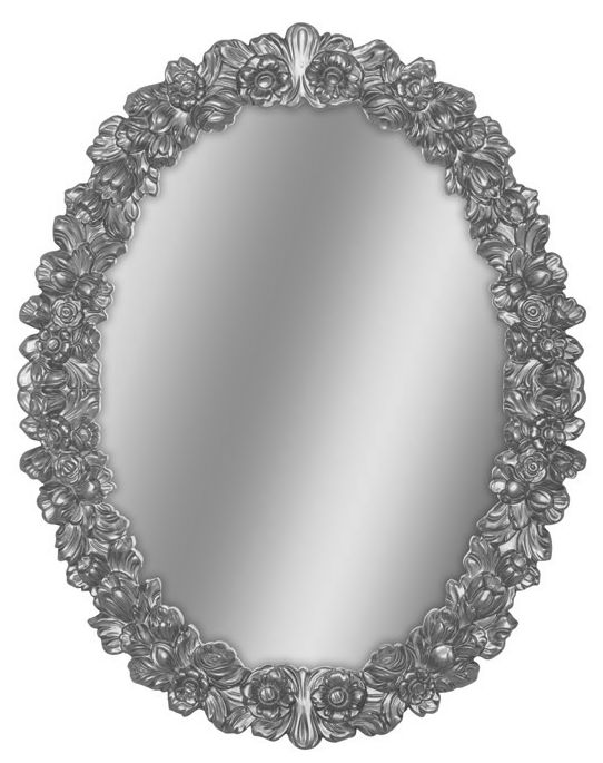 фото Зеркало tessoro "isabella" овальное без фацета 740х940 арт. ts-0044-740-s серебро