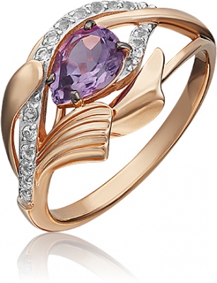 

Кольцо из золота р. 20 PLATINA jewelry 01-5378-00-225-1110-57, аметист\топаз, 01-5378-00-225-1110-57