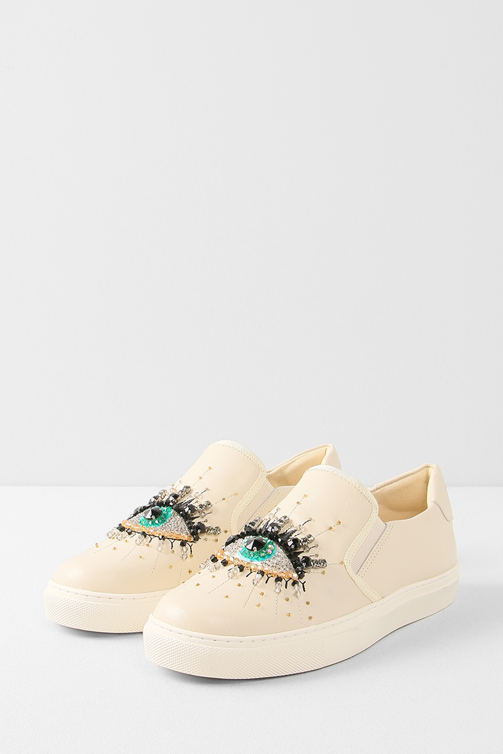 

Слипоны женские Kurt Geiger 5347110109 белые 40 RU, 5347110109