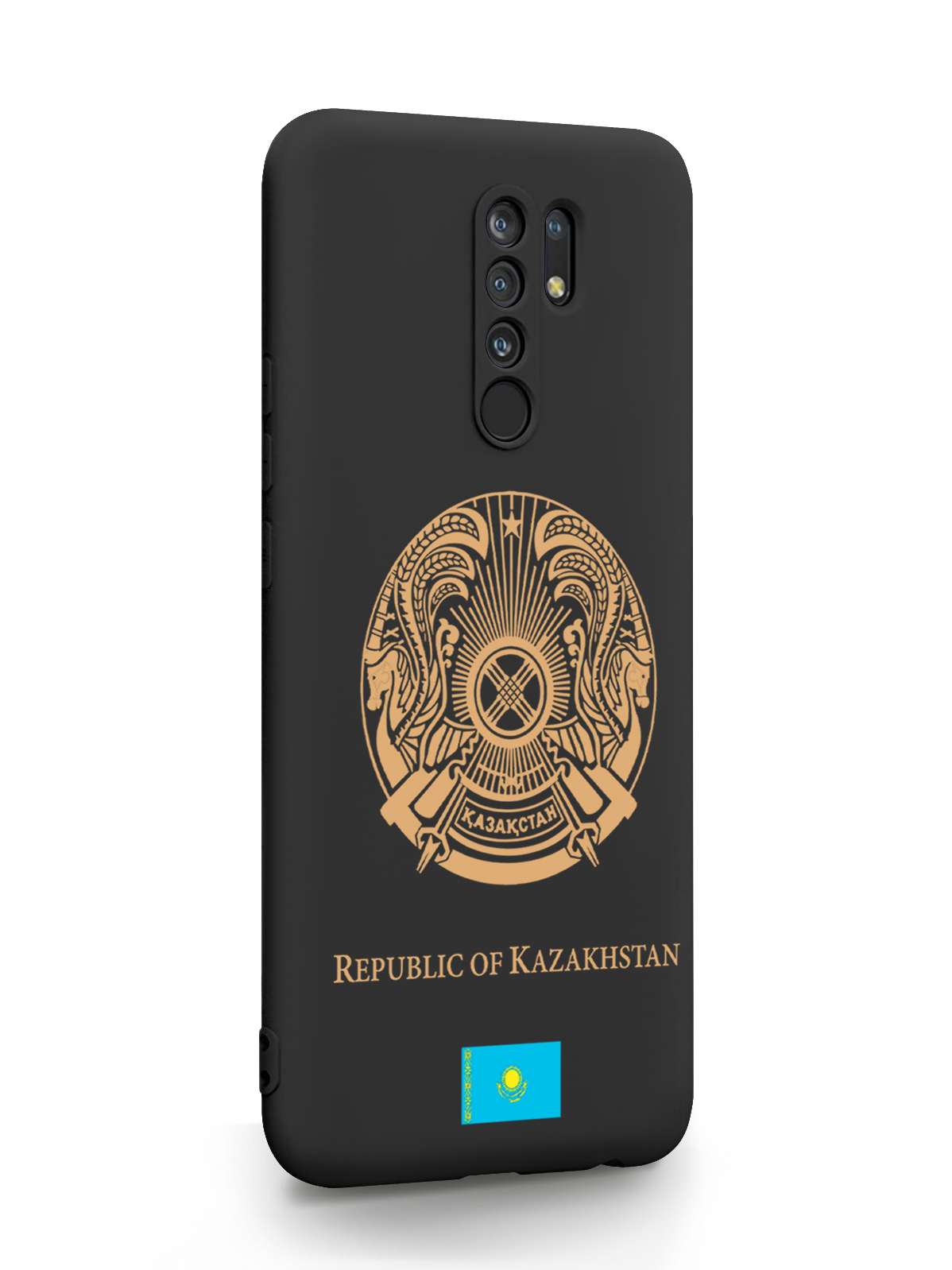 фото Чехол signumcase для xiaomi redmi 9 золотой герб казахстана black