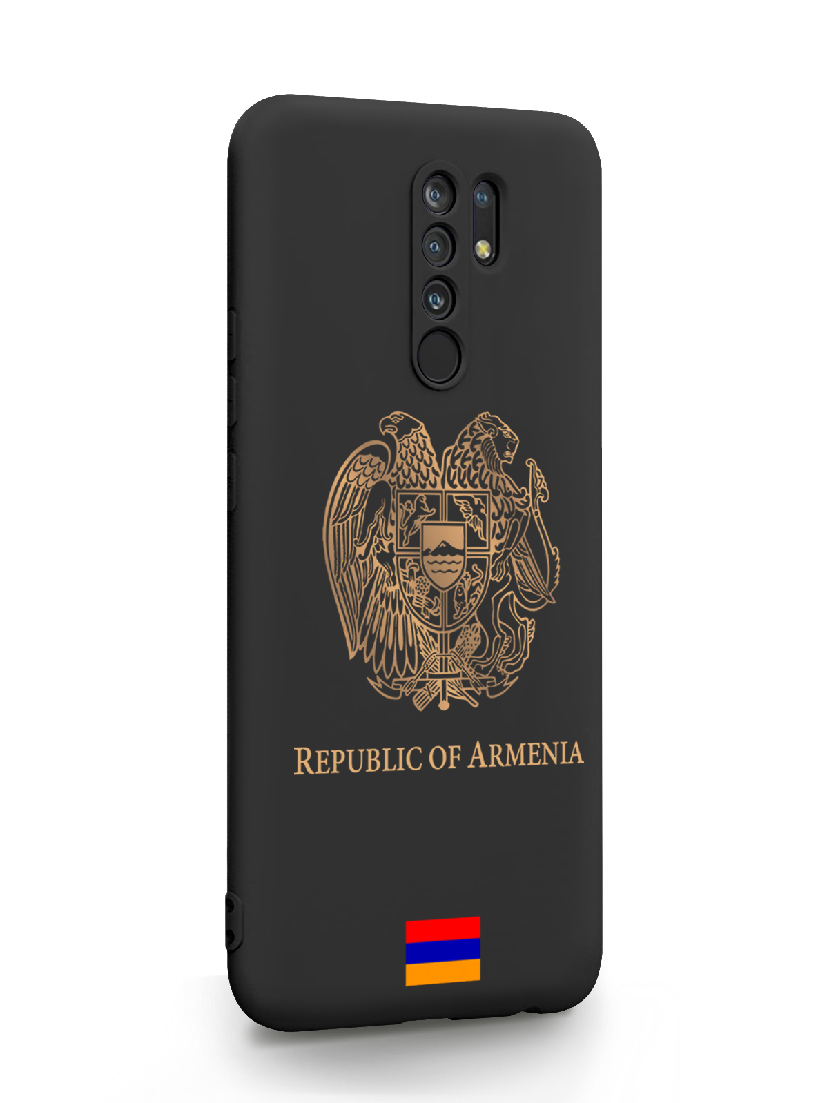 фото Чехол signumcase для xiaomi redmi 9 золотой герб армении black