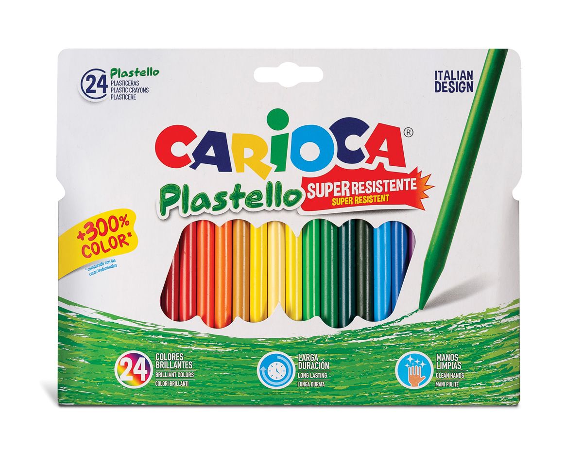 Набор мелков пластиковых Carioca Plastello 24 цв.42880