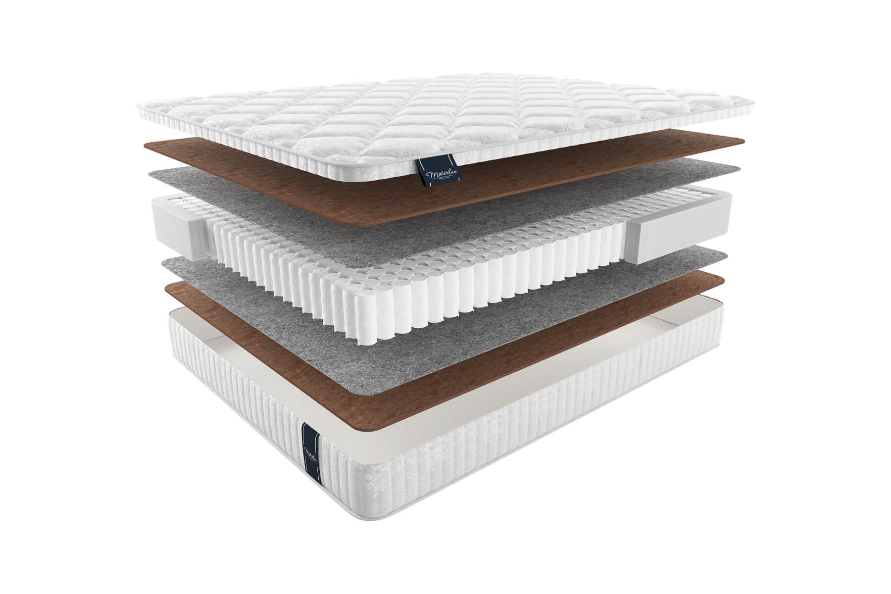 

Матрас MaterLux Marte Maxi 140X190, Белый;коричневый, MARTE MAXI
