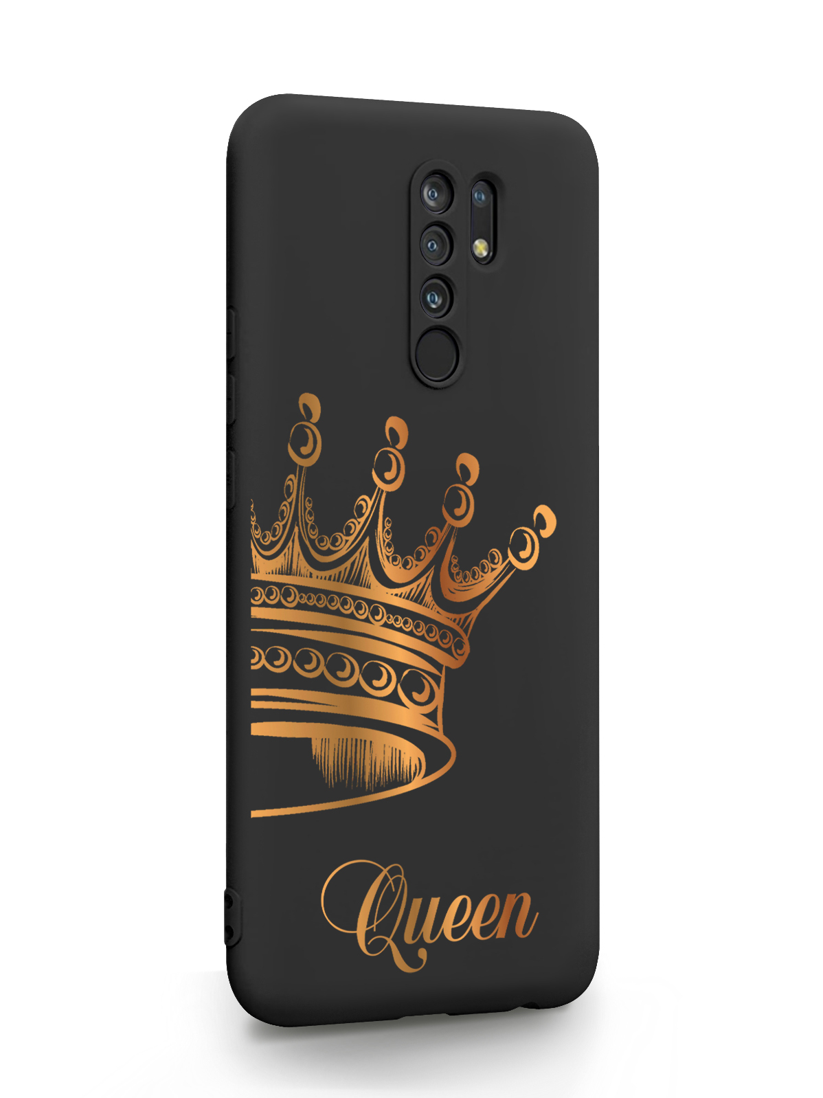 

Чехол MustHaveCase для Xiaomi Redmi 9 Queen Black, Черный;золотистый, Xiaomi Redmi 9 Парный чехол корона Queen