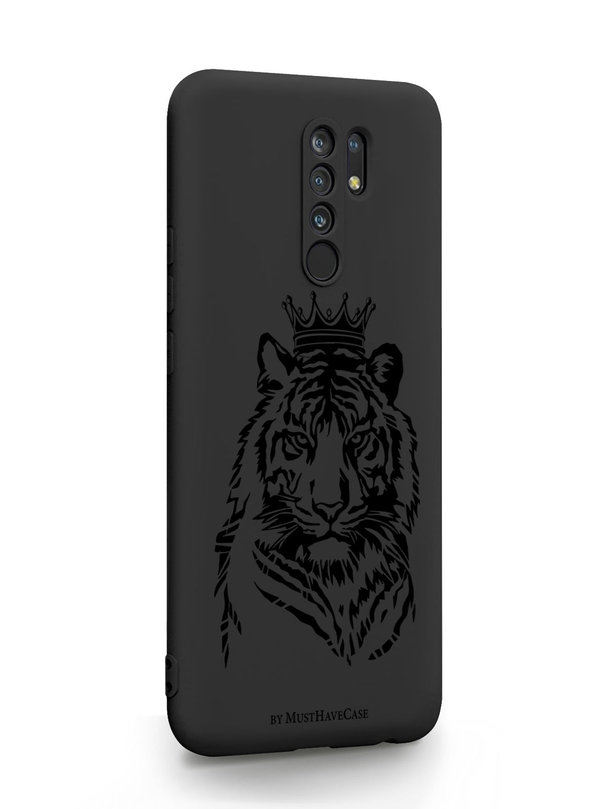 фото Чехол musthavecase для xiaomi redmi 9 тигр с короной black