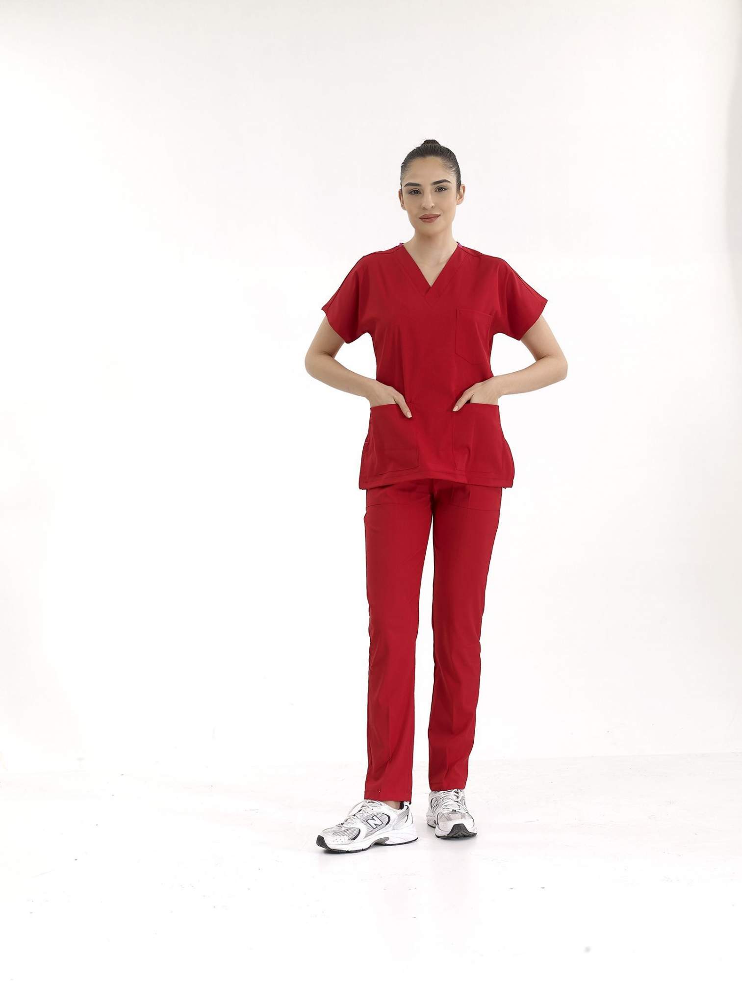 Костюм медицинский женский Cizgimedikal Uniforma YL100 красный L