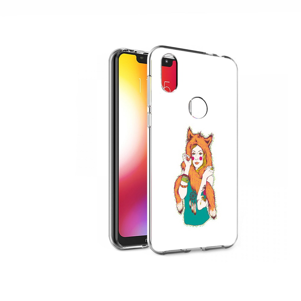 

Чехол MyPads Tocco для Motorola One Девушка лиса (PT126881.369.62), Прозрачный, Tocco