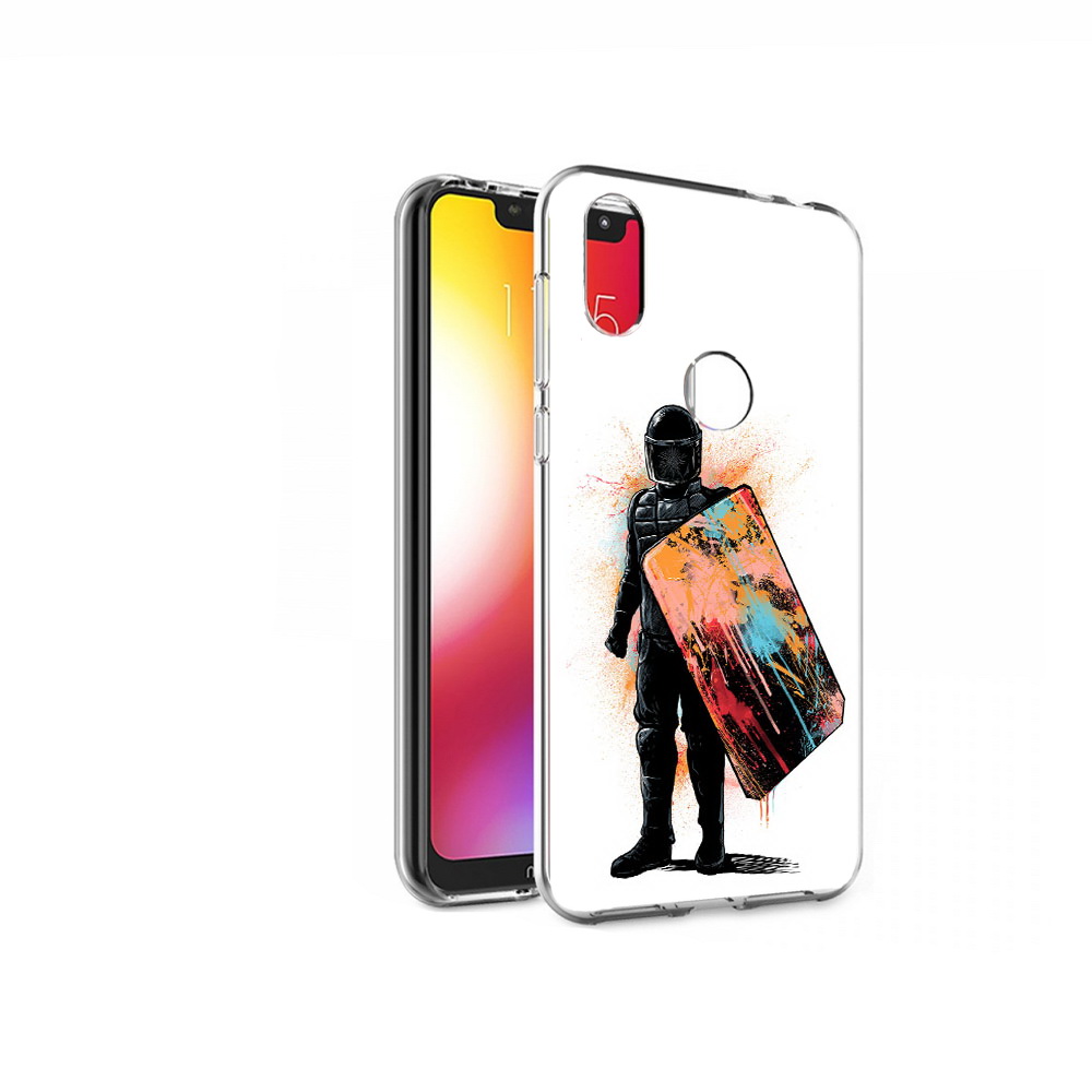 

Чехол MyPads Tocco для Motorola One солдат с красочным щитом (PT126881.369.614), Прозрачный, Tocco