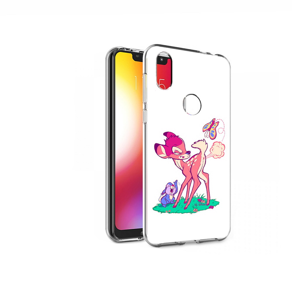 

Чехол MyPads Tocco для Motorola One смешной олененок (PT126881.369.610), Прозрачный, Tocco