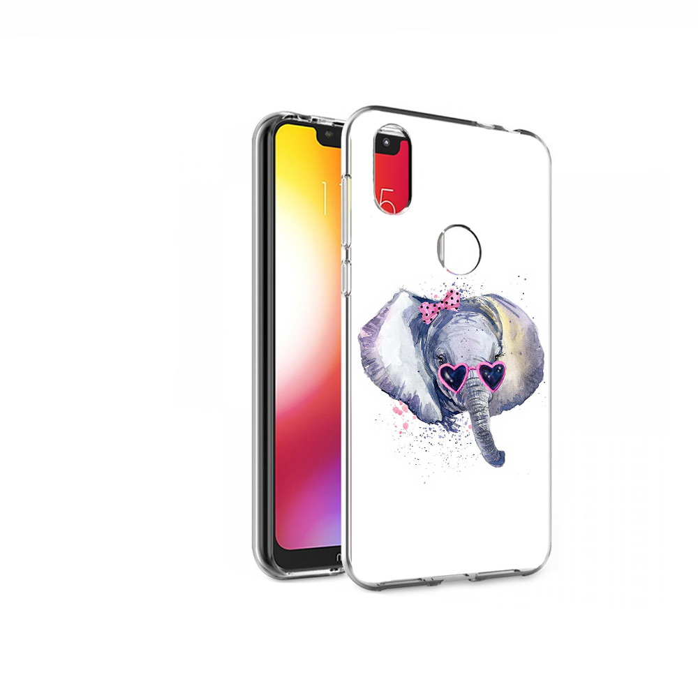 

Чехол MyPads Tocco для Motorola One слоник в очках (PT126881.369.608), Прозрачный, Tocco