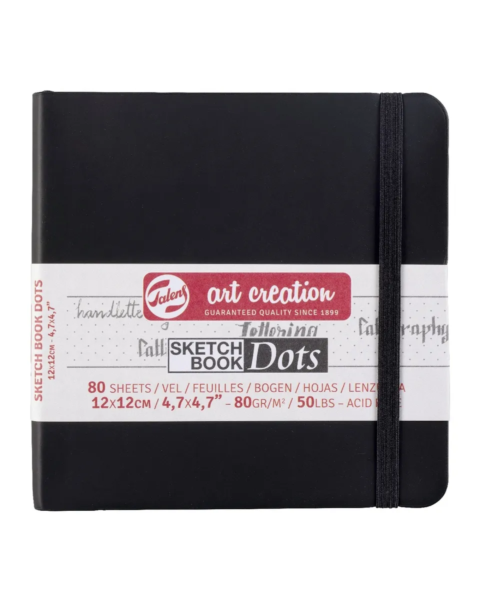 

Скетчбук для зарисовок Talens Art Creation 80г/квм 12*12см 80 л слон кость точка черная, Скетчбук для зарисовок Talens Art Creation 80г/кв.м