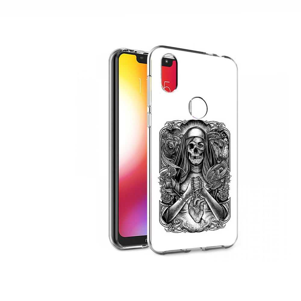 

Чехол MyPads Tocco для Motorola One скелет с сердцем (PT126881.369.603), Прозрачный, Tocco