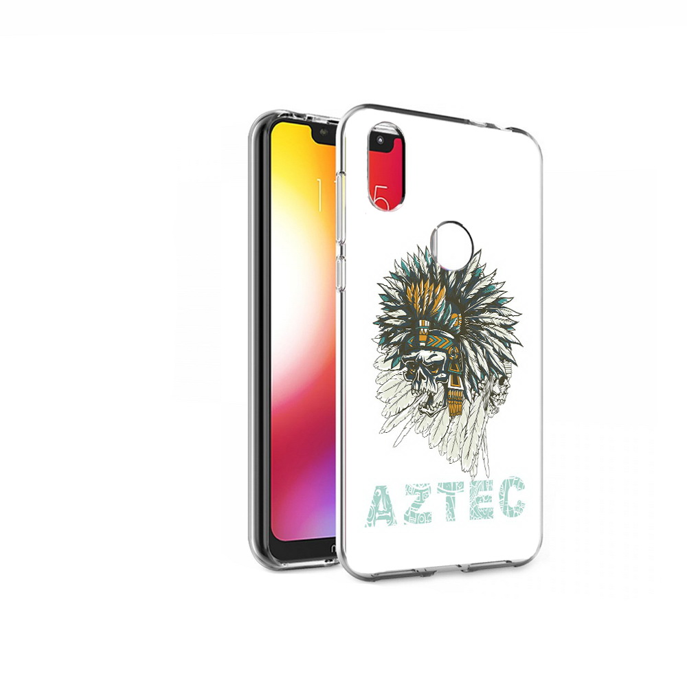 

Чехол MyPads Tocco для Motorola One скелет индеец (PT126881.369.602), Прозрачный, Tocco