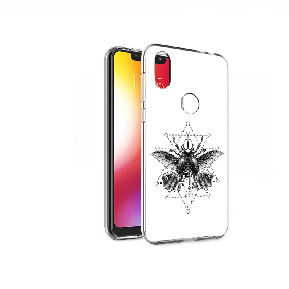 

Чехол MyPads Tocco для Motorola One скарабей (PT126881.369.601), Прозрачный, Tocco