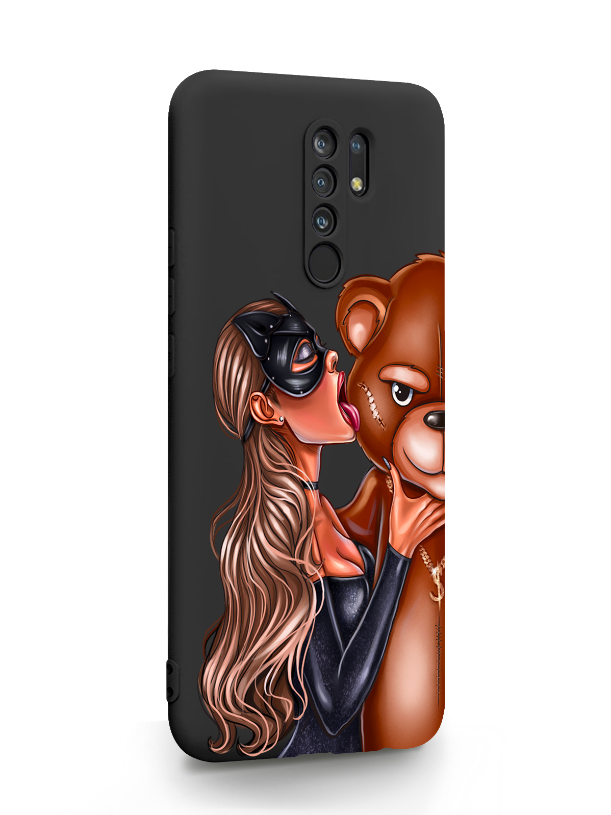 фото Чехол musthavecase для xiaomi redmi 9 кошечка и мишка black