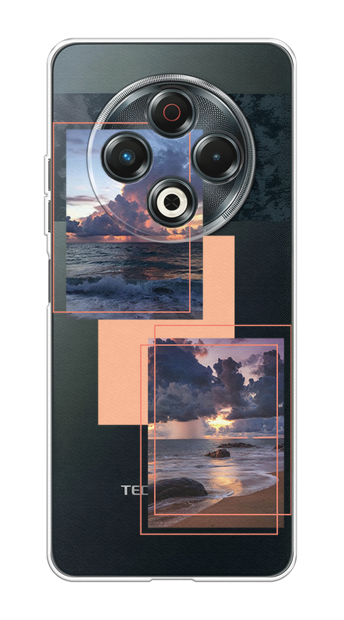 

Чехол на Tecno Spark 30 "Sky collage", Розовый;прозрачный;синий, 309150-1