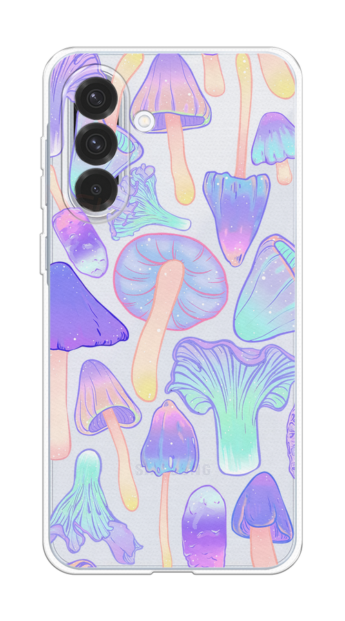 

Чехол на Samsung Galaxy A36 5G "Пастельные грибы", Фиолетовый;голубой, 2110650-1