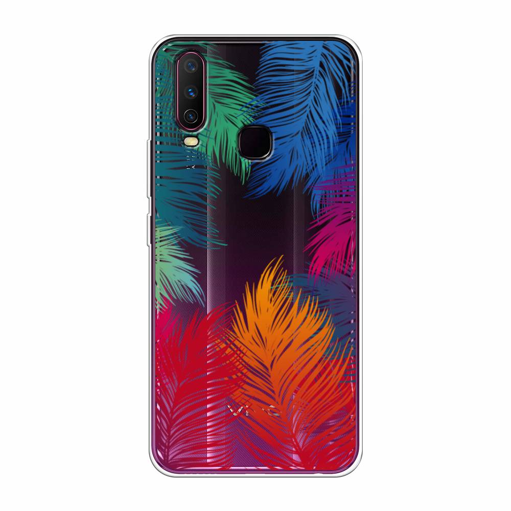 

Чехол Awog на Vivo Y17/Y12 "Рамка из перьев", Разноцветный, 261750-4