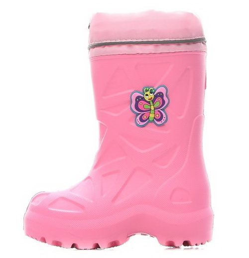 

Резиновые сапоги для девочек Kaury утепленные розовые р 27-28