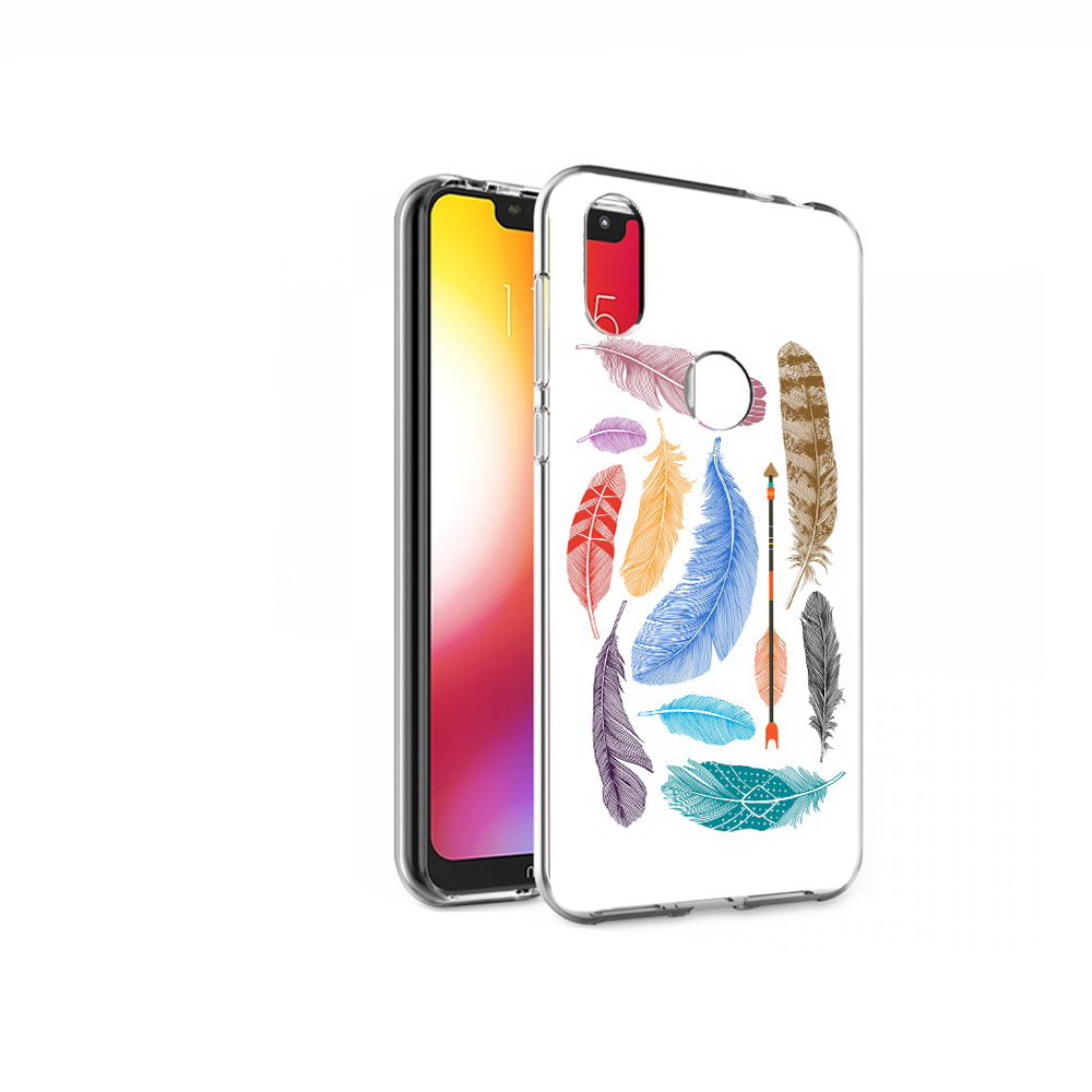 

Чехол MyPads Tocco для Motorola One разноцветные перья (PT126881.369.572), Прозрачный, Tocco