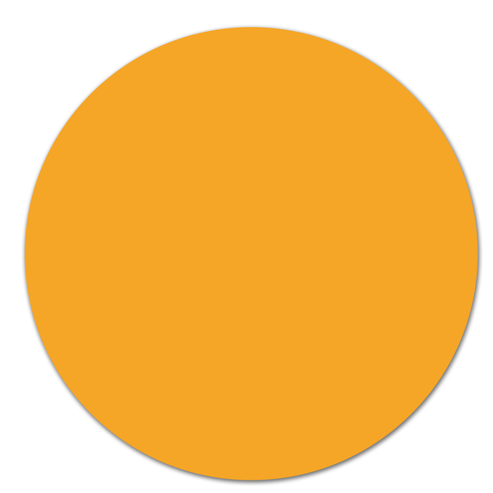 Оргстекло желтое 3 мм, круг 27 см, 1 штука