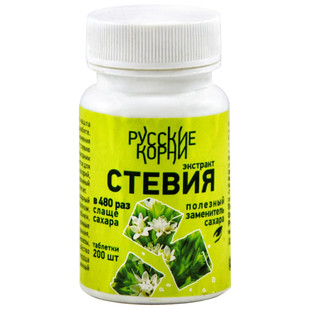 

Стевия в таблетках 200 гр. Русские Корни