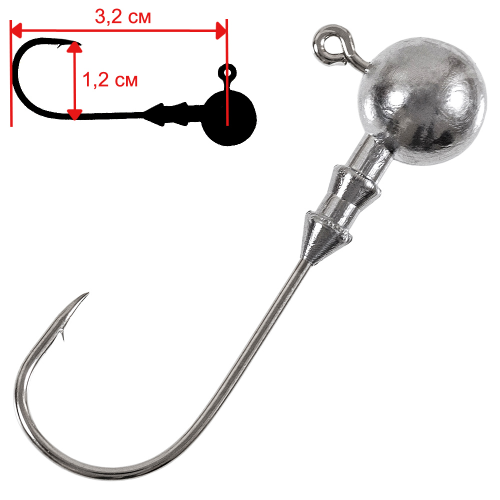 

Джиг головки Trigger Baits Aberdeen №1/0 20гр. 5шт., Серебристый, Aberdeen