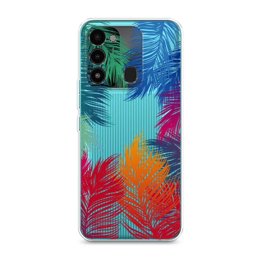 

Чехол Awog на Tecno Spark Go 2022/8С/9 "Рамка из перьев", Разноцветный, 301250-4