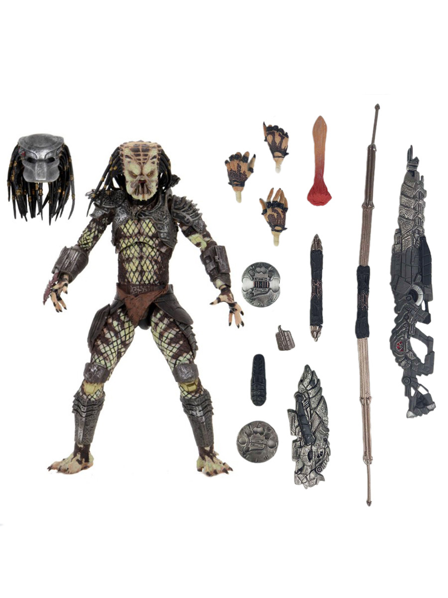 

Фигурка Хищник Скаут с оружием Scout Predator подвижная сменная голова кисти 20 см