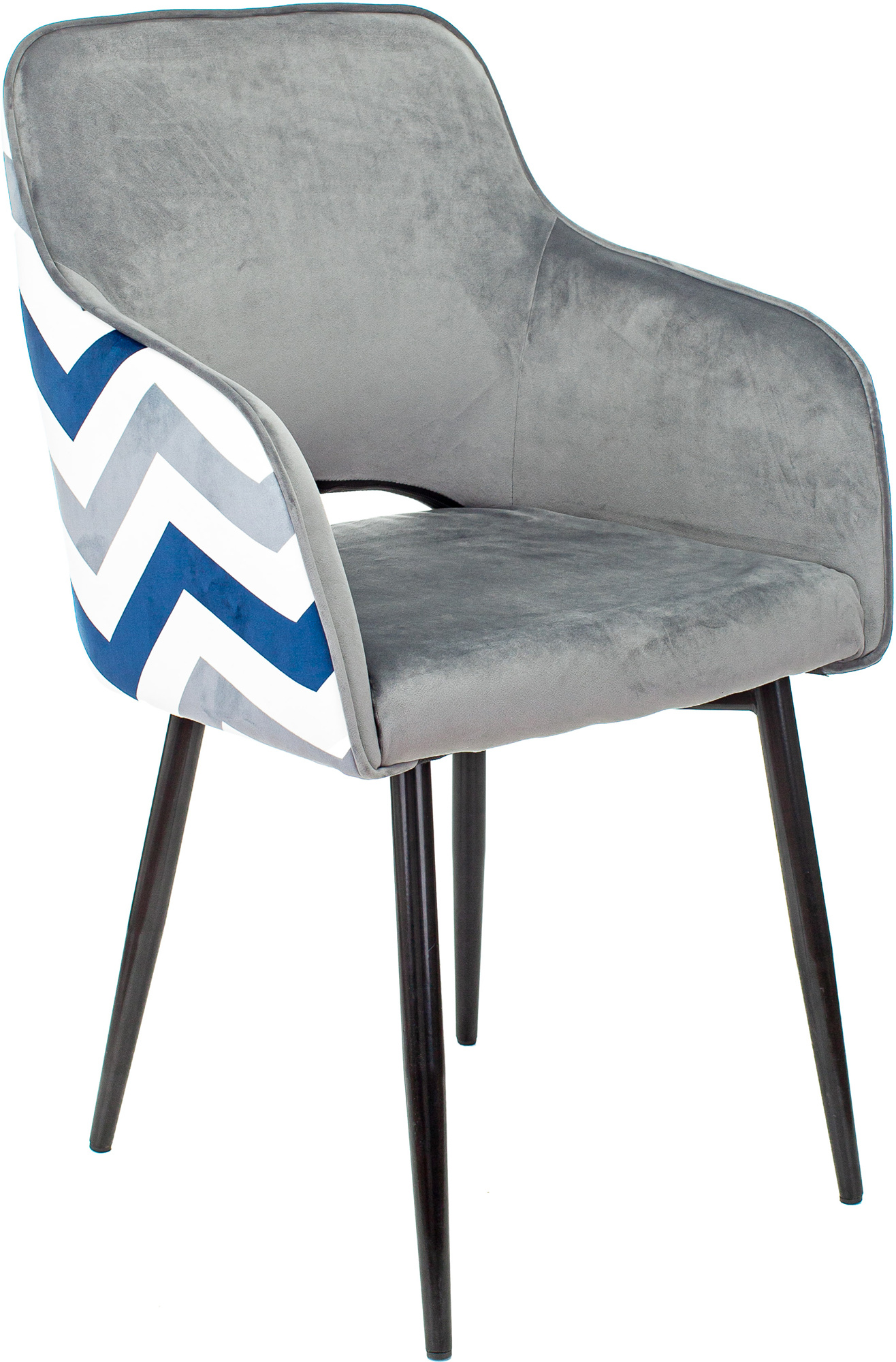 фото Кресло бюрократ ch-380f/zig/grey серая жемчужина, зигзаг, ткань, на металл. ножках