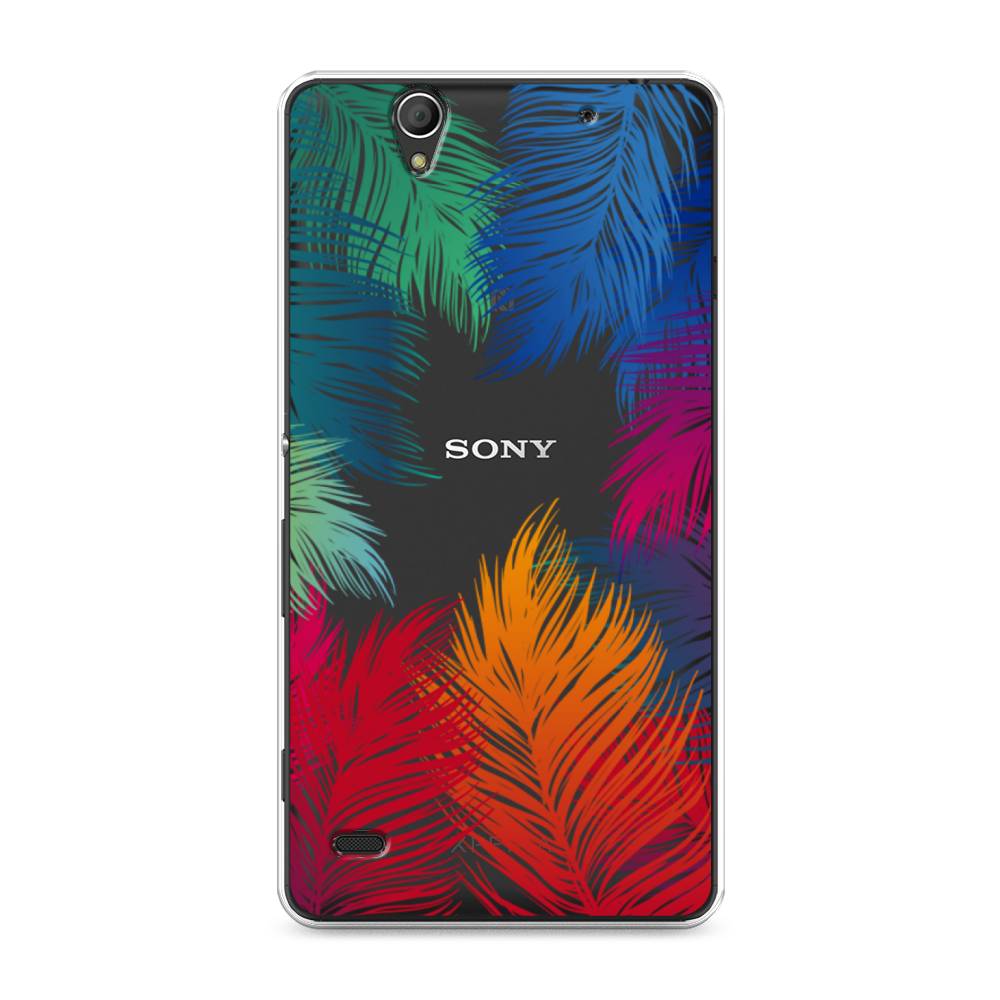 

Чехол Awog на Sony Xperia C4 "Рамка из перьев", Разноцветный, 52650-4