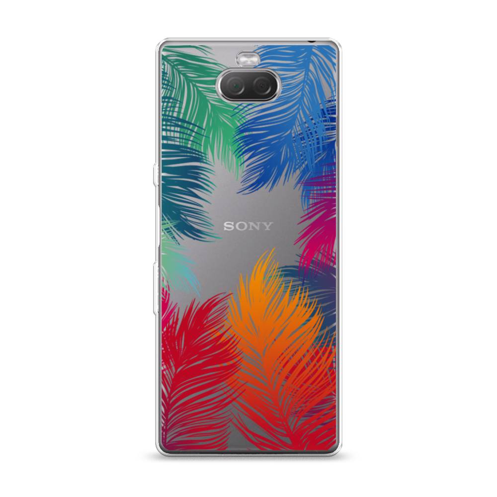 

Чехол Awog на Sony Xperia 10/XA3 "Рамка из перьев", Разноцветный, 54050-4