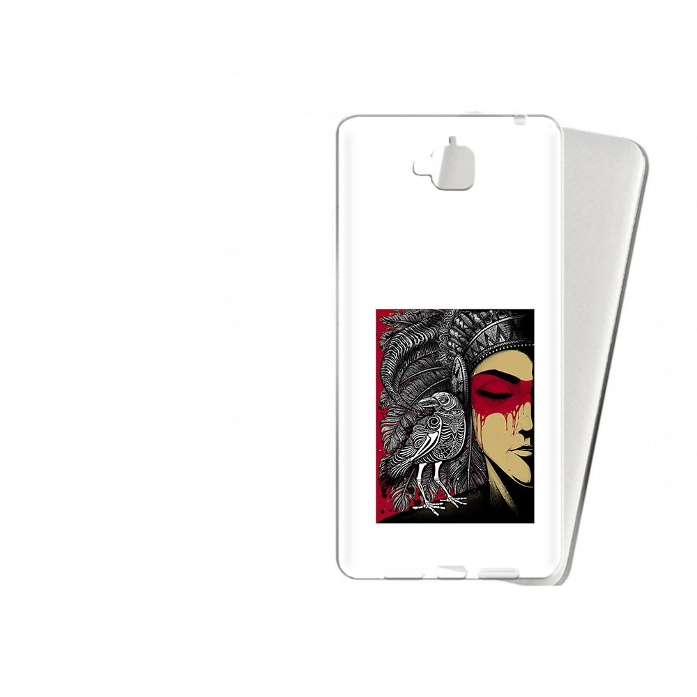 

Чехол MyPads Tocco для Huawei Enjoy 5 девушка с вороном в абстракции (PT24942.37.311), Прозрачный, Tocco