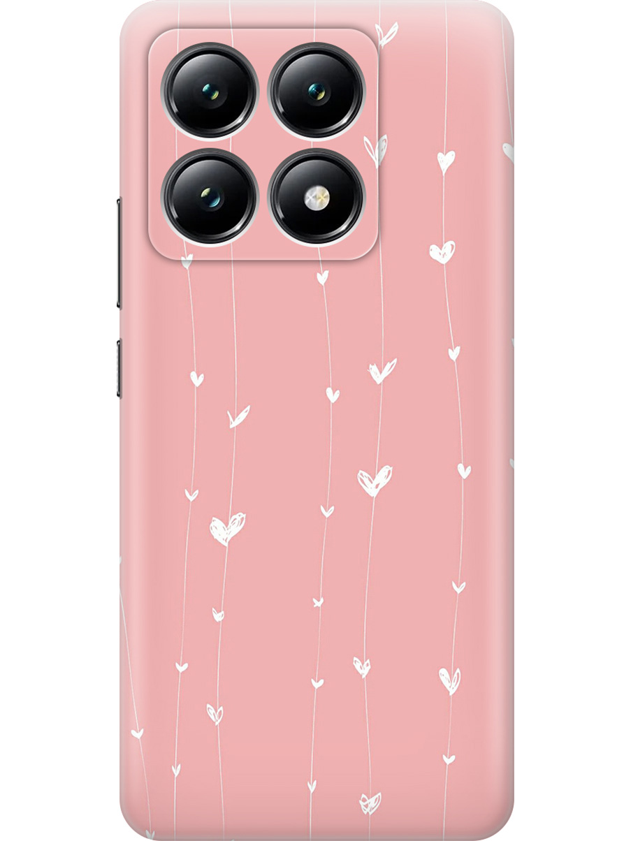 

Силиконовый чехол на Xiaomi 14T с принтом "Сердечки на розовом фоне", Прозрачный;белый;розовый, 785978491
