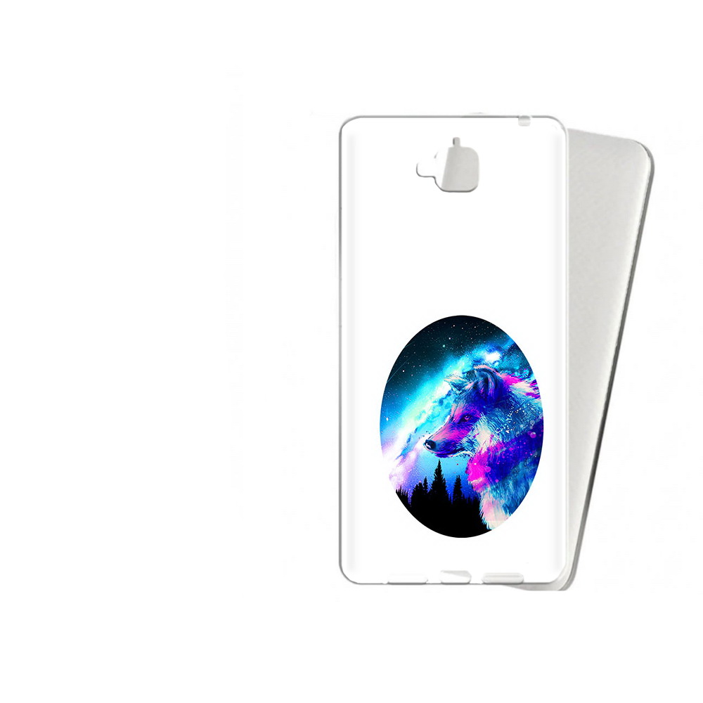 

Чехол MyPads Tocco для Huawei Enjoy 5 голубой волк (PT24942.37.293), Прозрачный, Tocco