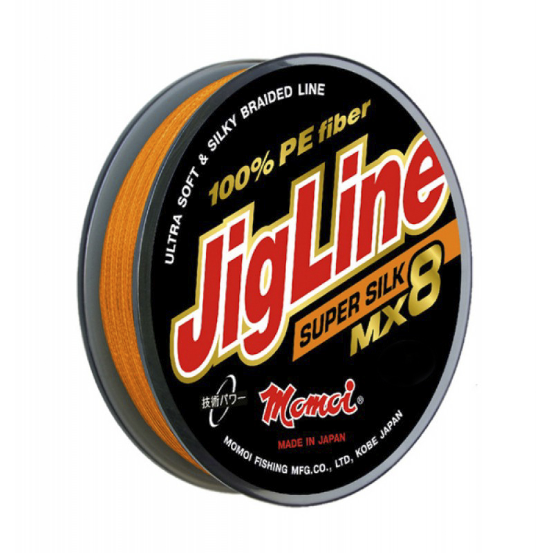 Плетеный шнур Jigline MX8 Super Silk 150 м, 0,40 мм, оранжевый