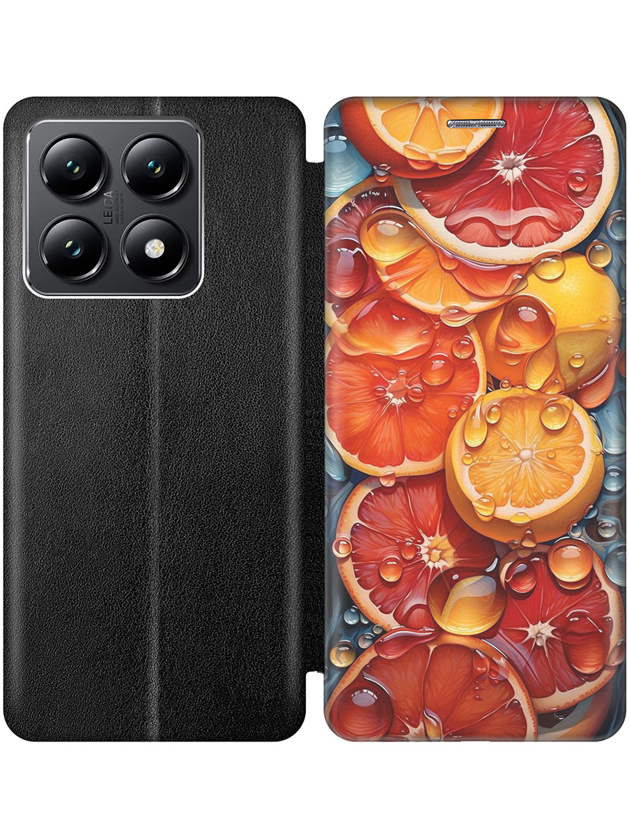 

Чехол-книжка на Xiaomi 14T с принтом "Сочные апельсины в каплях" черный, Черный;красный;оранжевый, 785978431